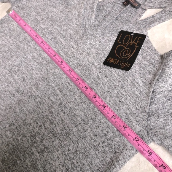 Heather Gray Open Shoulder Dress Size S - Picture 5 of 7